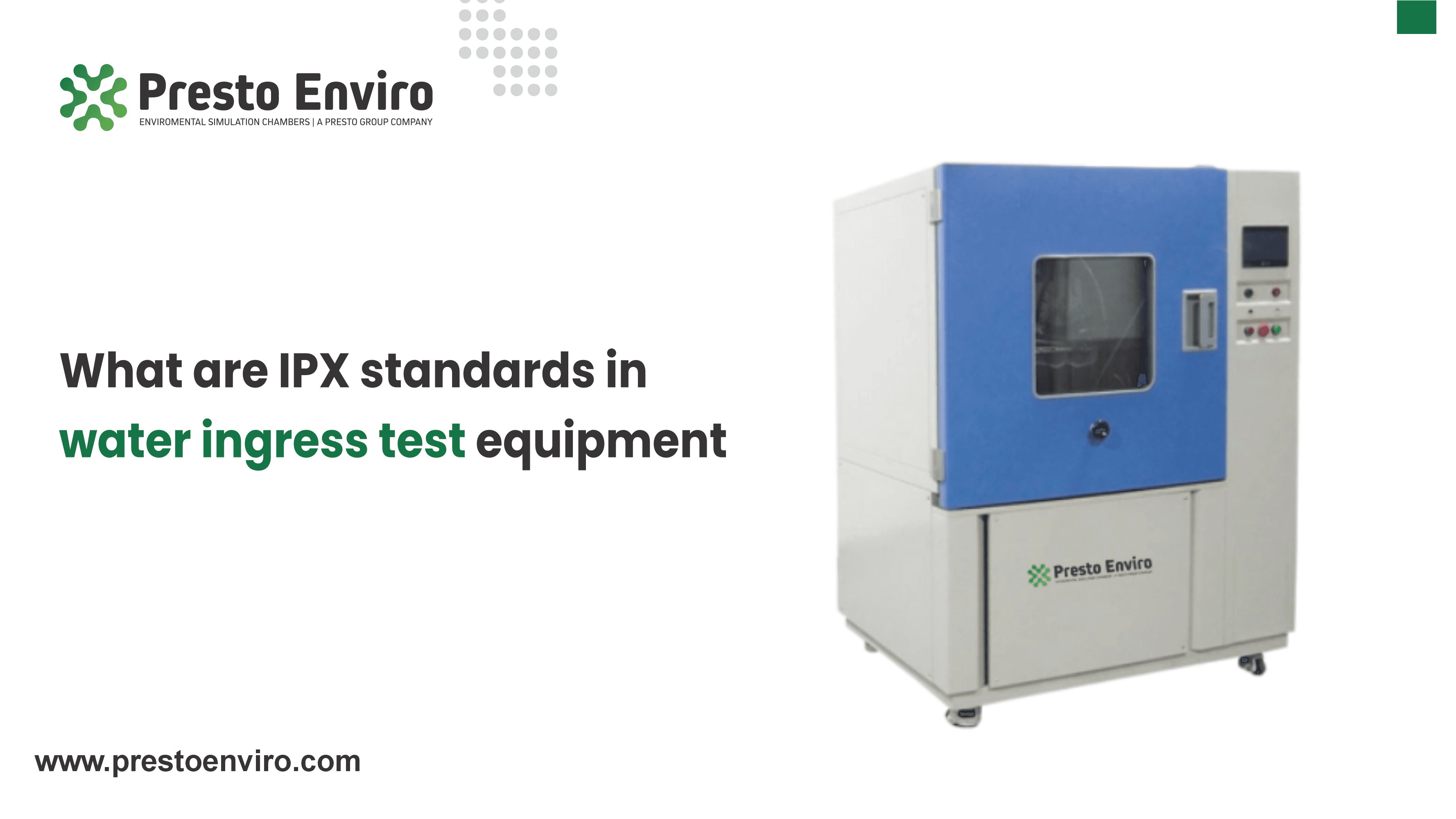 What are IPX Standards & Rating System in Water Ingress Test Equipment