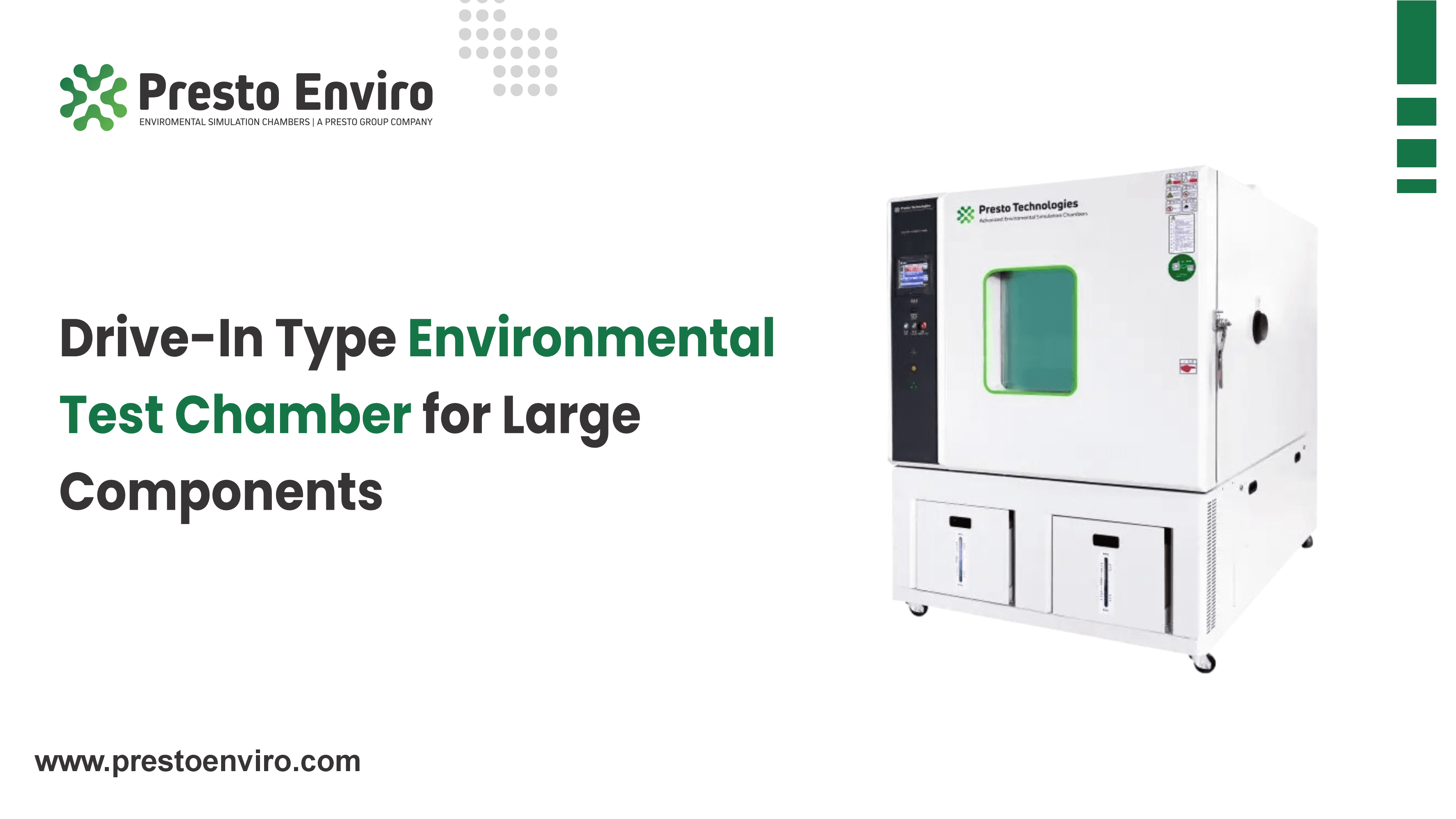 Drive-in Type Environmental Test Chamber for Large Components