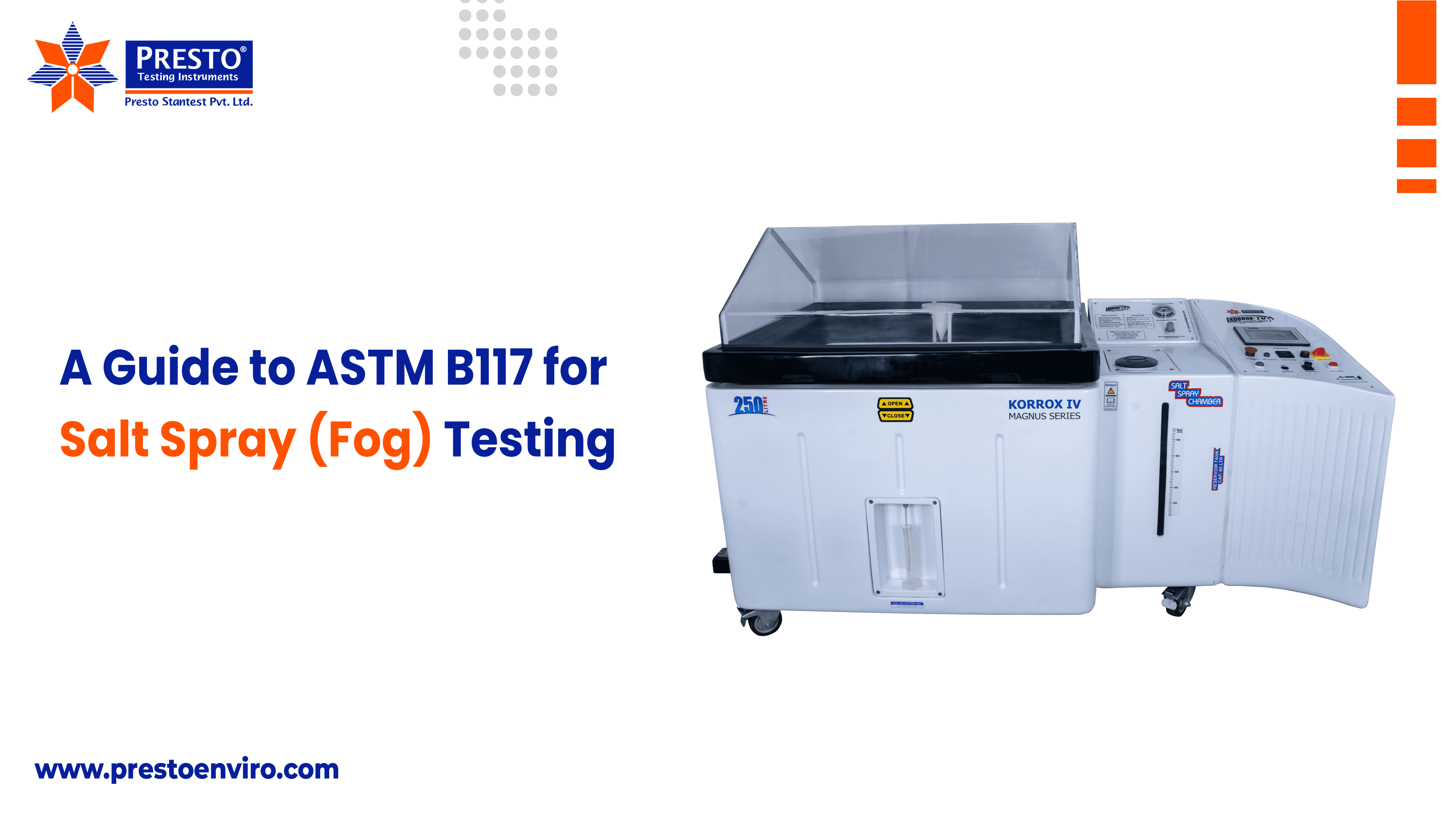 A Guide to ASTM B117 for Salt Spray (Fog) Testing