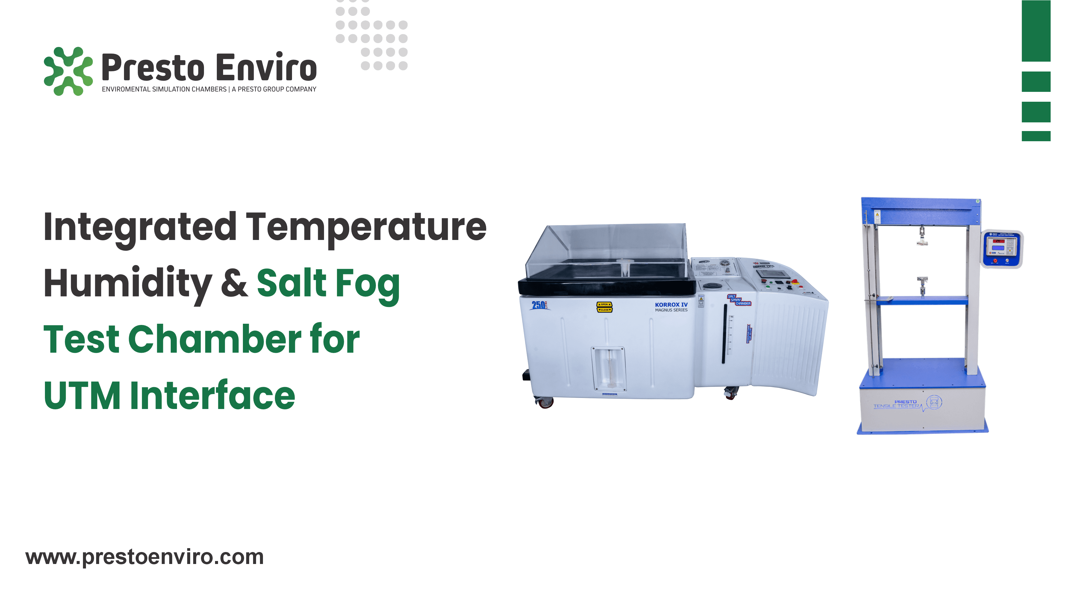 Integrated Temperature, Humidity, and Salt Fog Test Chamber for UTM Interface