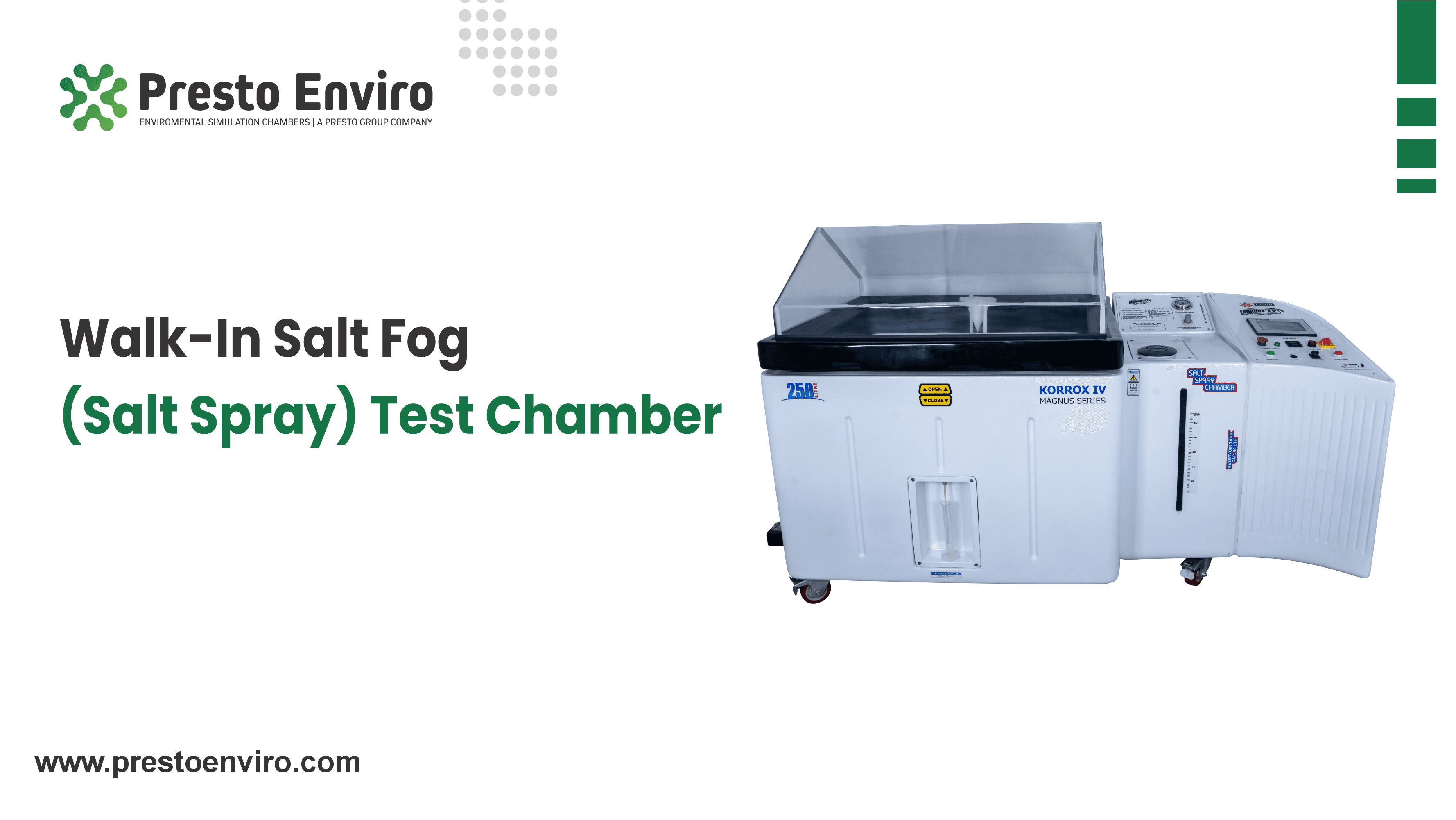 Walk-In Salt Fog (Salt Spray) Test Chamber: Large Scale Corrosion Testing for Real World Conditions