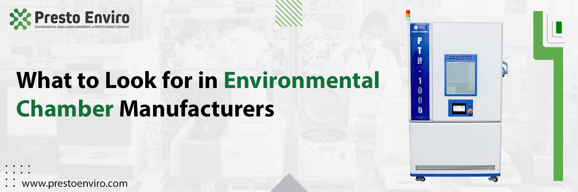 What to Look for in Environmental Chamber Manufacturers